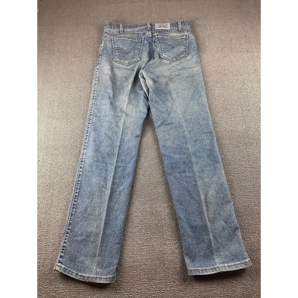 Vintage Levis 852 Jeans Men 31x30 Blue Regular Fit Stretch Denim USA Western